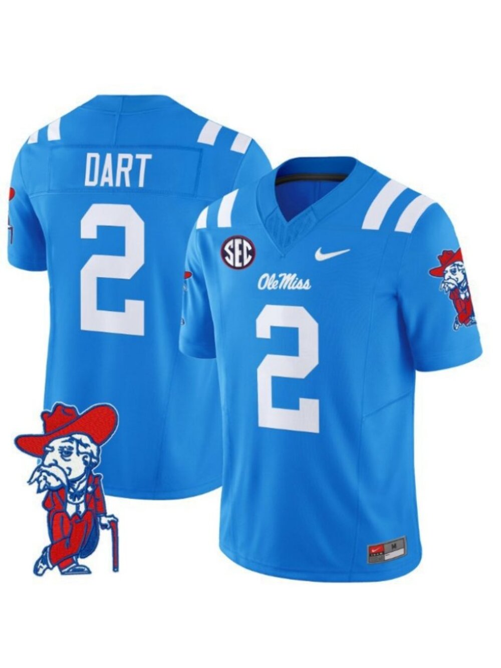 Choose for Youths Jaxson Dart Vapor Jersey Blue Stitched